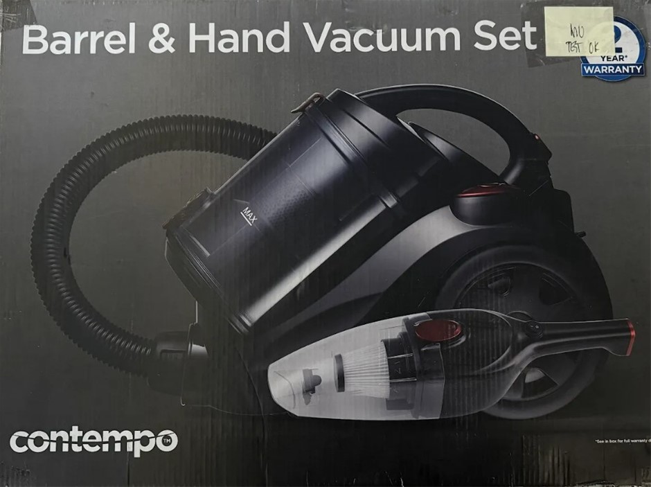Contempo Extra Vacuum Set Black & Red. NB: minor use