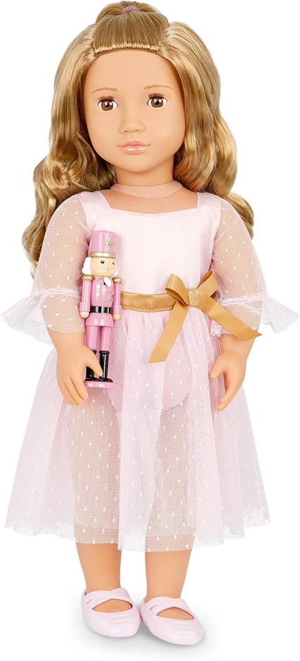 OUR GENERATION 18-inch Ballerina Doll Lifelike Brown Eyes & Wavy Blonde Hai