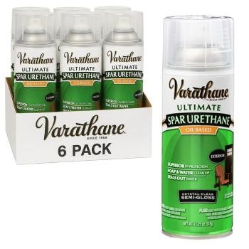 (6 Cans) Clear Varnish Semi Gloss Rust-Oleum Varathane Spar Urethane