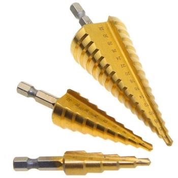 3 Piece High Speed Steel Step Drill Set