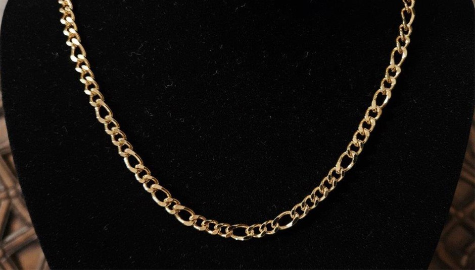 18K/Italy Stamped  Rose Gold Filled  Figaro Chain -60cm-5mm