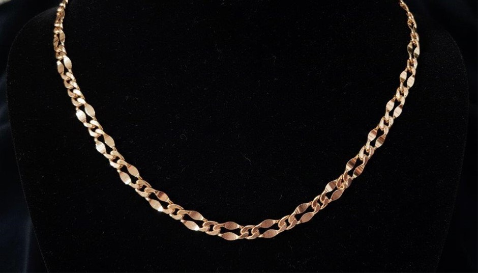 18K/Italy Stamped Rose Gold Filled Cuban Chain -50MM-5mm