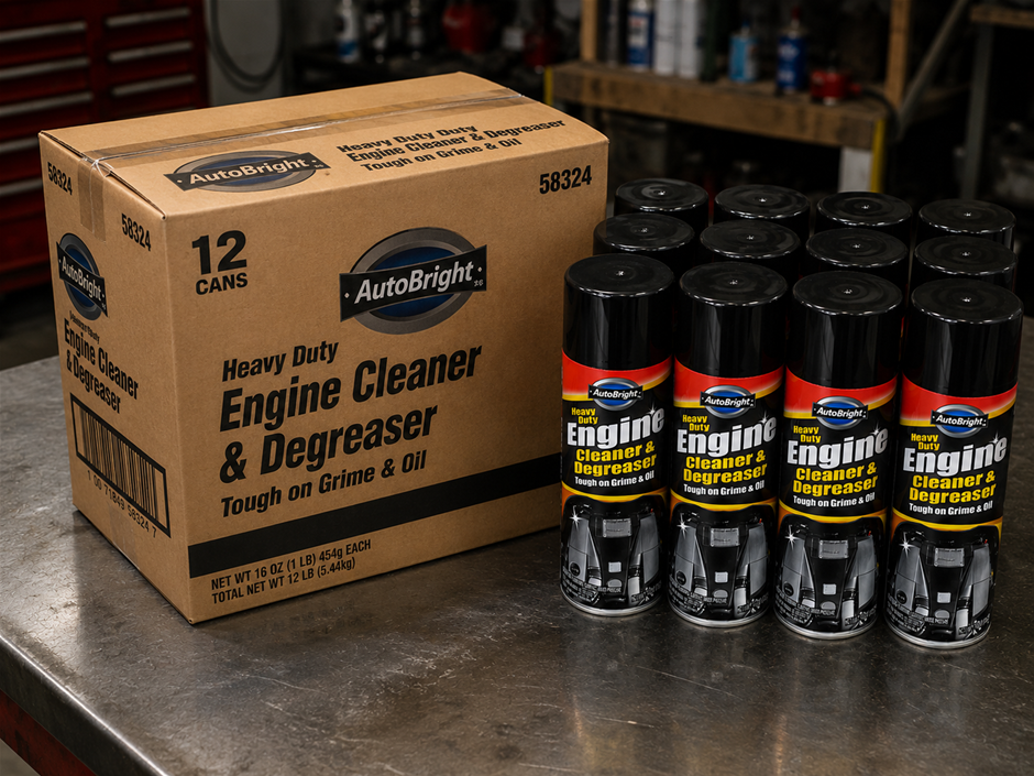 (12 Cans) - Heavy Duty Engine Cleaner & Degreaser