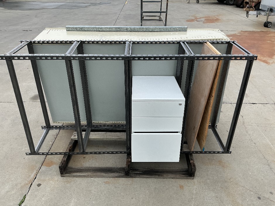 1 x Pallet Shelving Units x2 & Filing Cabinet