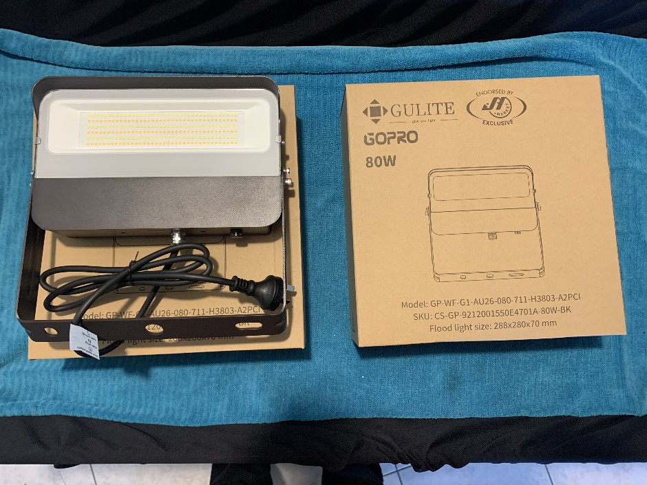 2 x Gulite LED Flood Light, 80W - Quantity 1 (Unused)