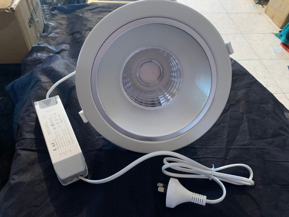6 x LAE Pure Aluminium Low UGR LED Downlights, 30W (Unused)