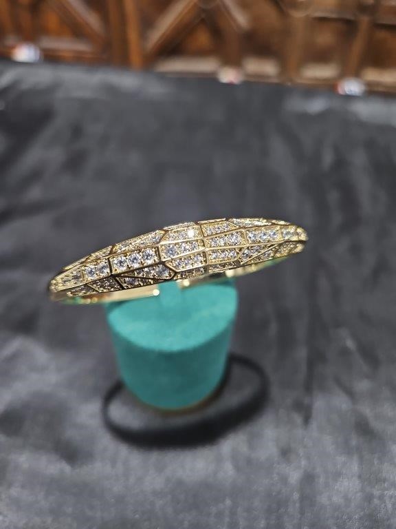 18K/Italy Gold Filled Bangle -(stamped 18K/Italy)-Warranty Quality-Bonus