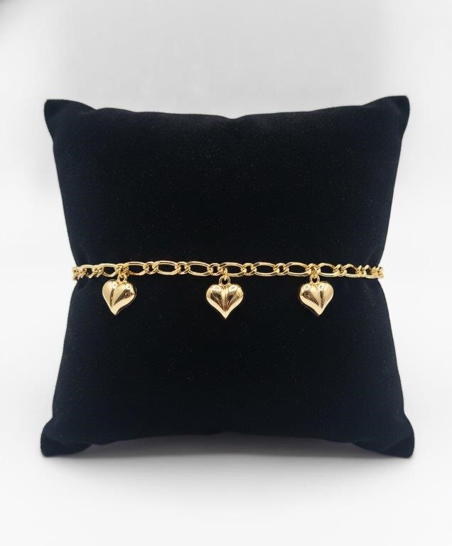 18K/Italy Yellow Gold Filled bracelet(stamped)Warranty Quality-Bonus Gift