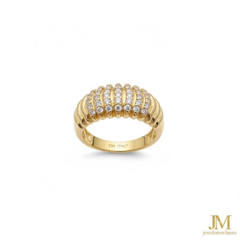 18K/ITALY Yellow Gold Filled Ring -Quality Guarantee-9 US-Bonus Gift