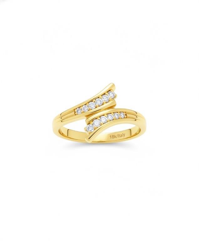 18K/ITALY Yellow Gold Filled Ring -Quality Guarantee-9 US-Bonus Gift