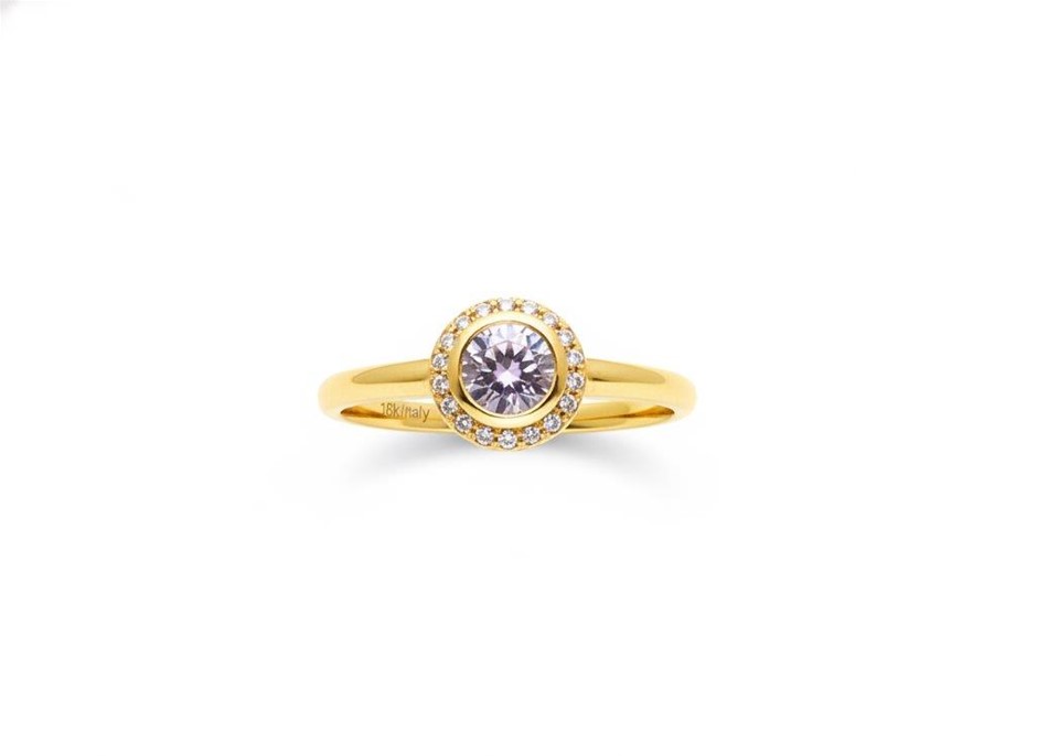 18K/ITALY Yellow Gold Filled Ring -Quality Guarantee-10 US-Bonus Gift