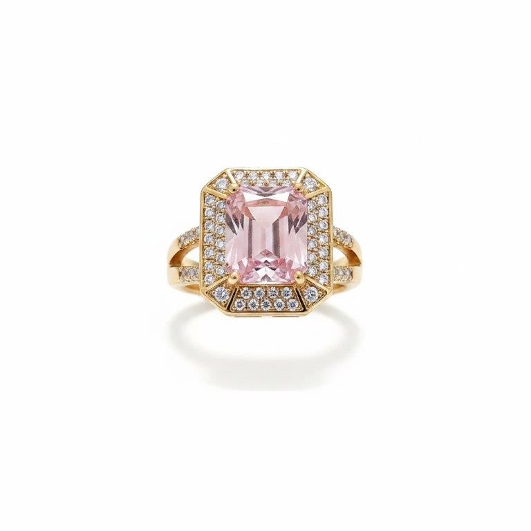 18K/Italy 8.0ct Emerald Cut Yellow Gold Filled Ring Warranty Quality-10US