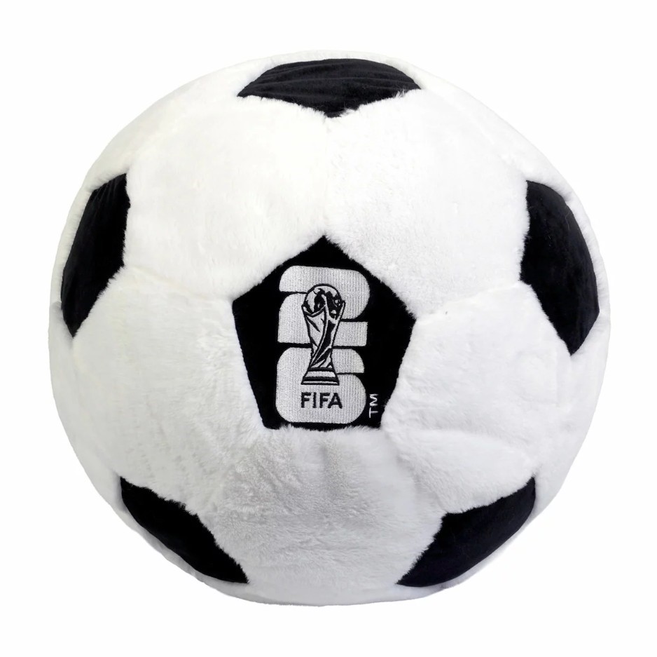 2 x FIFA World Cup Decorative Black & White Football Cushion, 40 x 40cm.