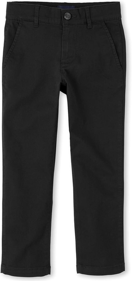 THE CHILDREN'S PLACE Boys Stretch Skinny Chino Pants, Size 20H, Black, 3004