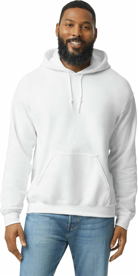 GILDAN Men's Fleece Hooded Sweatshirt, Size 3XL, White, G18500. Buyers Not