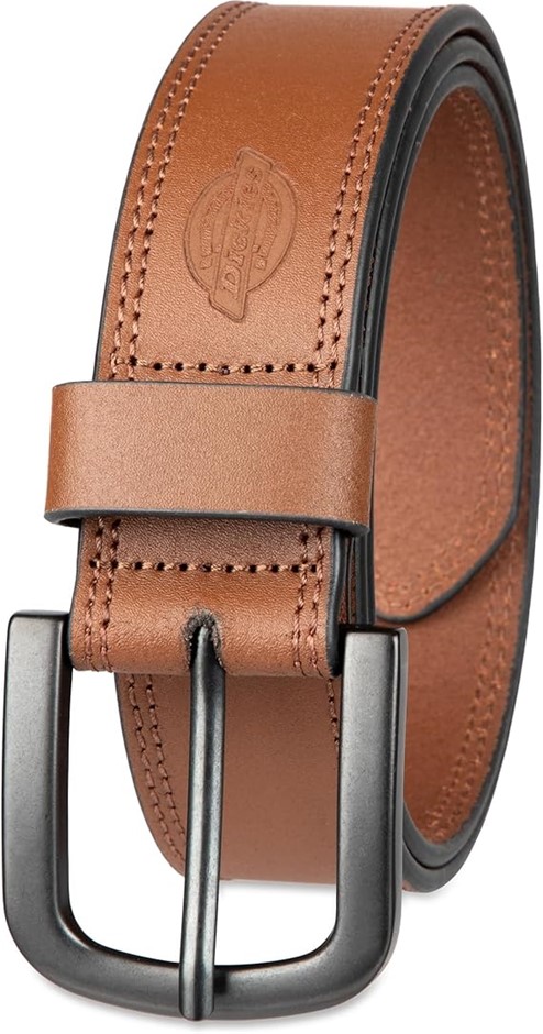 DICKIES Men's Casual Leather Belt, Tan, Size 54, 17DI02F901. Buyers Note -