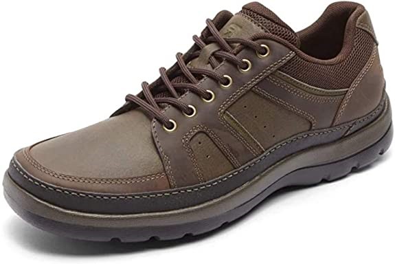 ROCKPORT Men's GYK MDG Blucher Shoes, Size US 12M/EU46.5, Dark Brown Leathe