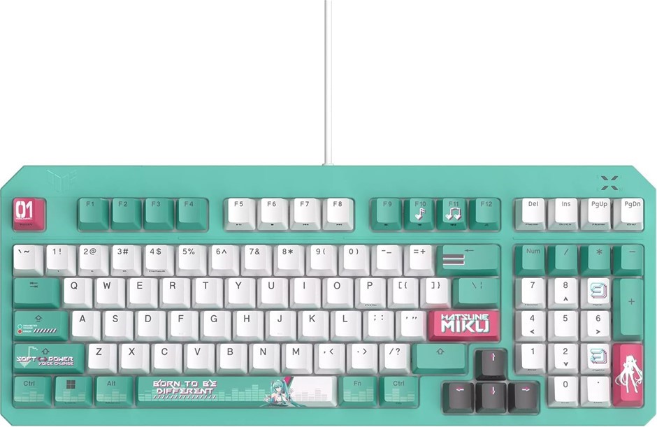 ASUS TUF Gaming K3 Gen II Hatsune Miku Edition Keyboard with Compact 97-Key