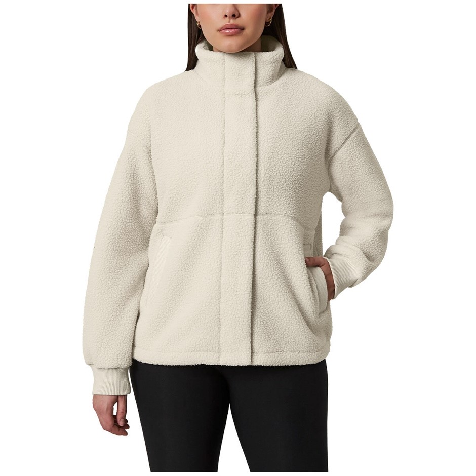 MONDETTA Women's Sherpa Zip Fleece Jacket, Size XL, Pelican. Buyers Note -