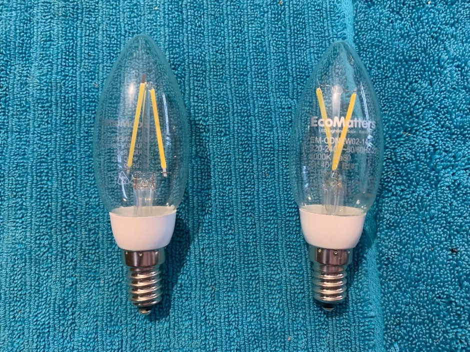 76 x EcoMatters 2W LED Candle Lamp Bulbs (Unused)