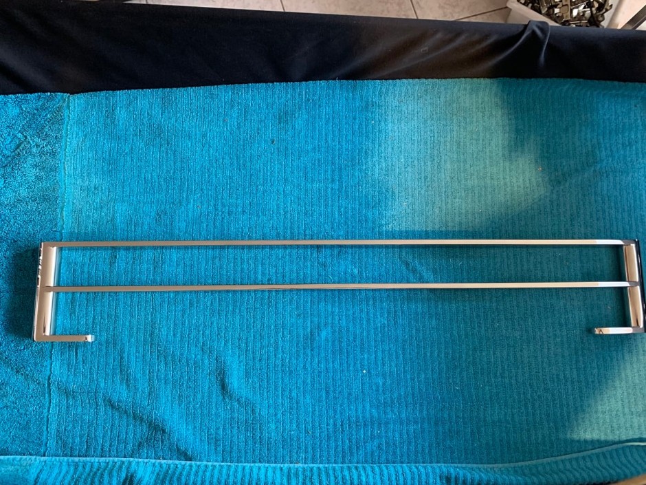<p>2 x Multitude Double Towel Rails, 800mm Long (Unused)</p>