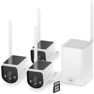 SWANN MaxRanger 4K Wireless NVR Home Security System 3-Cam,Cameras with Sol