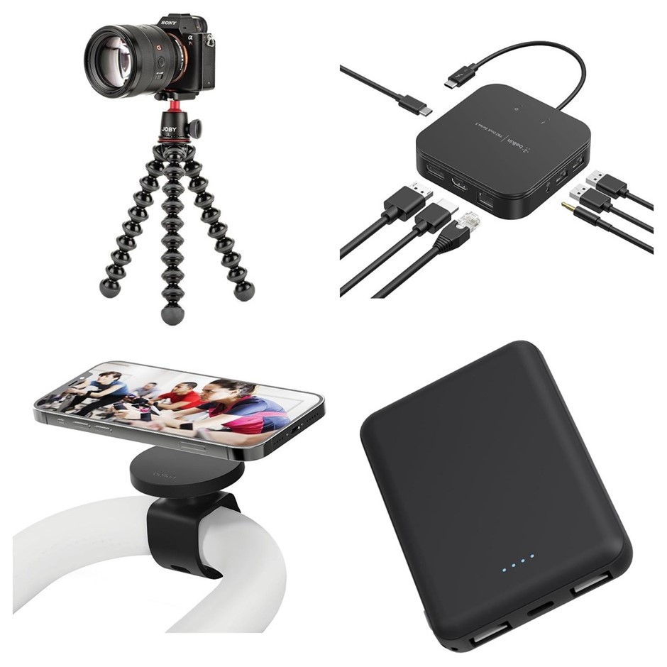 4 x Assorted Electronics. 1 x JOBY GorillaPod 3K Kit Bendable Tripod. 1 x B