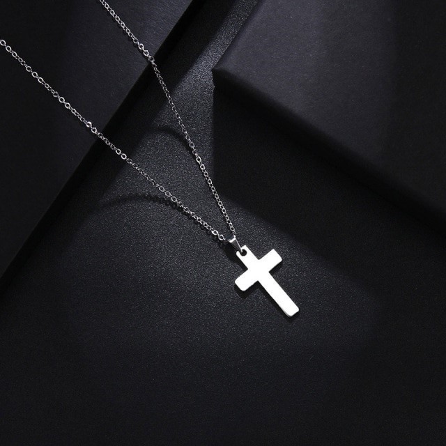 Minimalist Stainless Steel Holy Cross Necklace