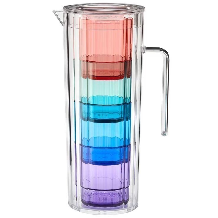 Acrylic Pitcher with Stacking Tumblers Set 5 Piece