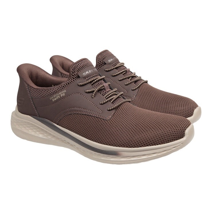 SKECHERS Men's Swift Fit Slade Shoes, Size US8, Brown (BRN), 182006. Buyer