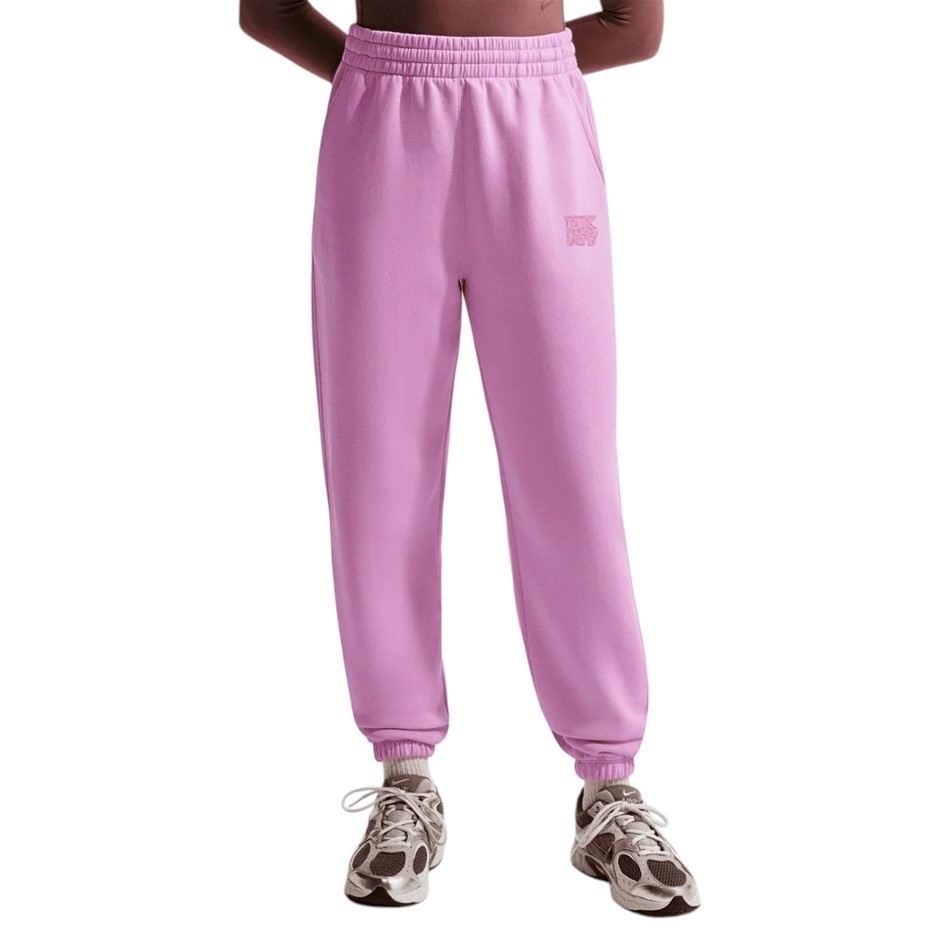 DKNY SPORT Women's Fleece Pants, Size L, 60% Cotton, Dusty Orchid (OR9). B