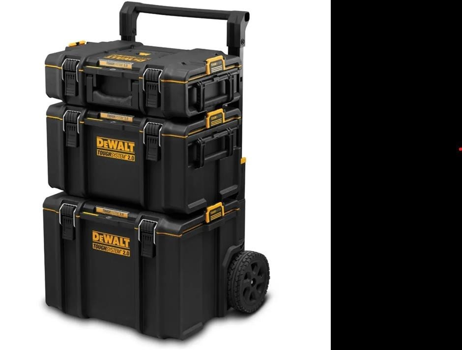 DeWALT TOUGHSYSTEM 2.0 3-in-1 Stackable Storage Tool Box System. NB: Has be