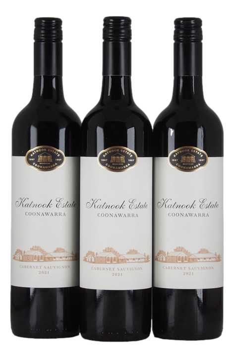 Katnook Estate Cabernet Sauvignon 2021 (3x 750mL) Coonawarra