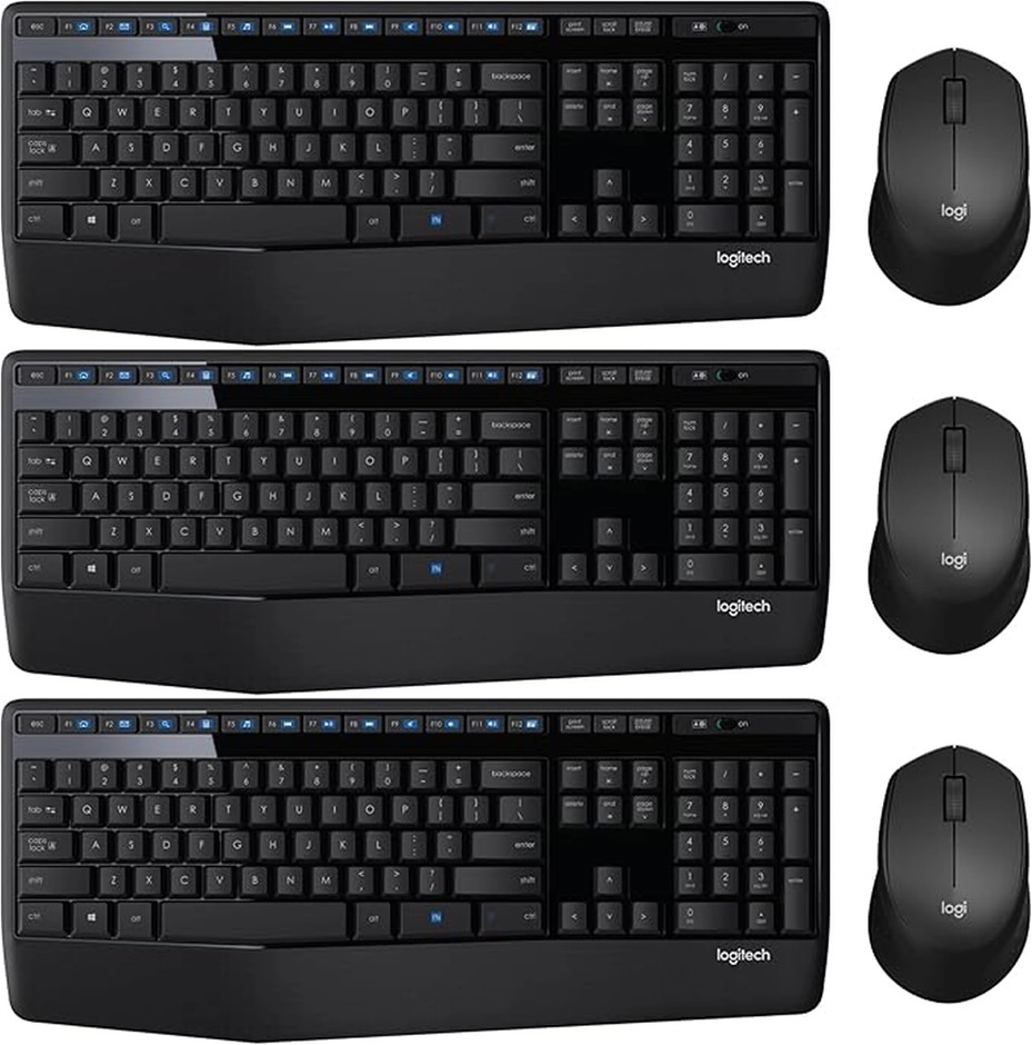 Logitech MK345 Wireless Keyboard and Mouse Combo - Full-Sized Keyboard with