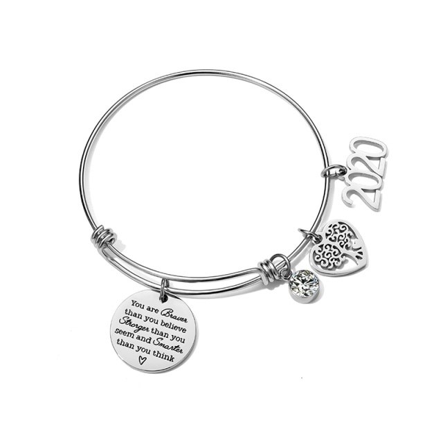 Graduation "Tree Of Life" Crystal Drop Bangle