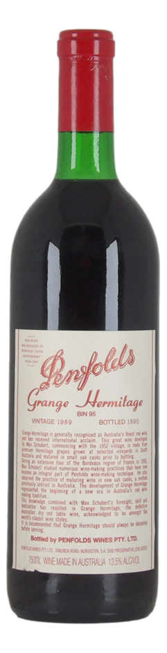 Penfolds Bin 95 Grange Hermitage 1989 (1x 750mL), SA.