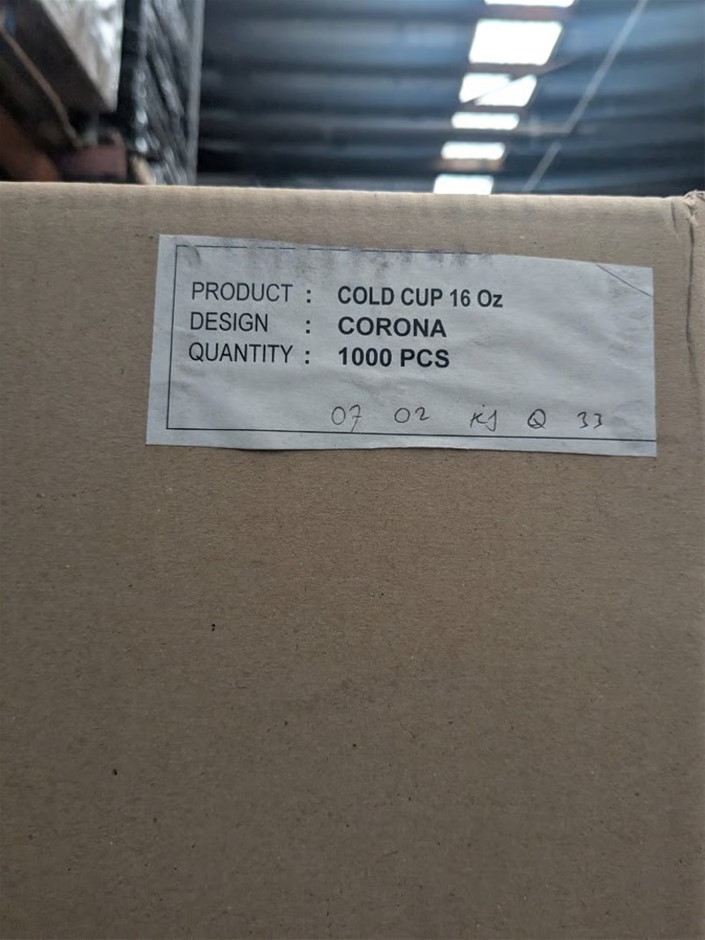 2 BOXES Cold cup 16oz Design Corona Quantity 1000 Pcs