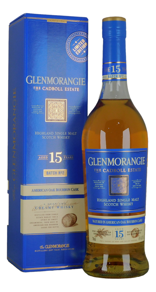 Glenmorangie The Cadboll Estate 15yr Single Malt Scotch Whiskey (1x 700mL).