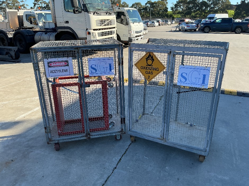 2 x Mesh Cages on Casters.