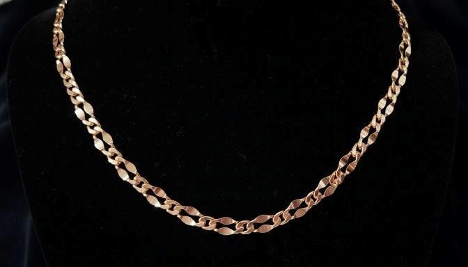 18K/Italy Stamped Rose Gold Filled Cuban Chain -50MM-5mm