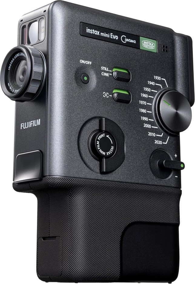 FUJIFILM instax mini Evo Cinema Hybrid Instant Camera, Black. RRP $599
