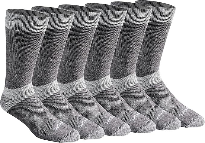 Dickies Men's Dri-tech Moisture Control Max Full Cushion Crew Socks Multipa