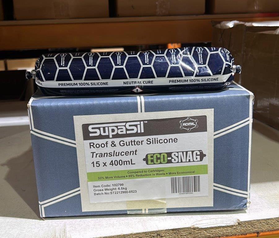 ADMIL SUPASIL 110 - Roof & Gutter 100% Silicone 400g sausage- Box of 15