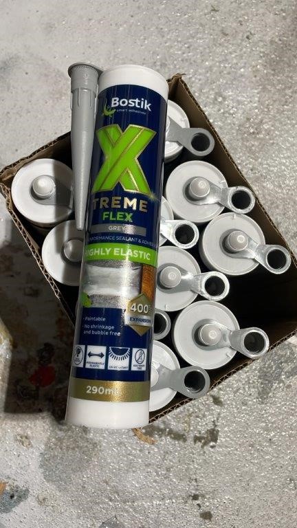 (12 Cartidges) Bostik Xtreme Flex 290ml MS Polymer Sealant & Adhesive -Grey
