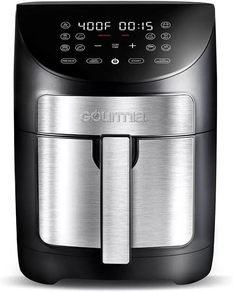 GOURMIA Digital Air Fryer, GAF698, Black. NB: Has been used and not in box.