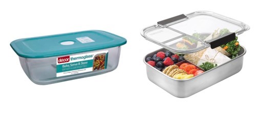 1 x DECOR Thermoglass Oblong 1L & 1 x SMASH Microwave Safe Stainless Steel