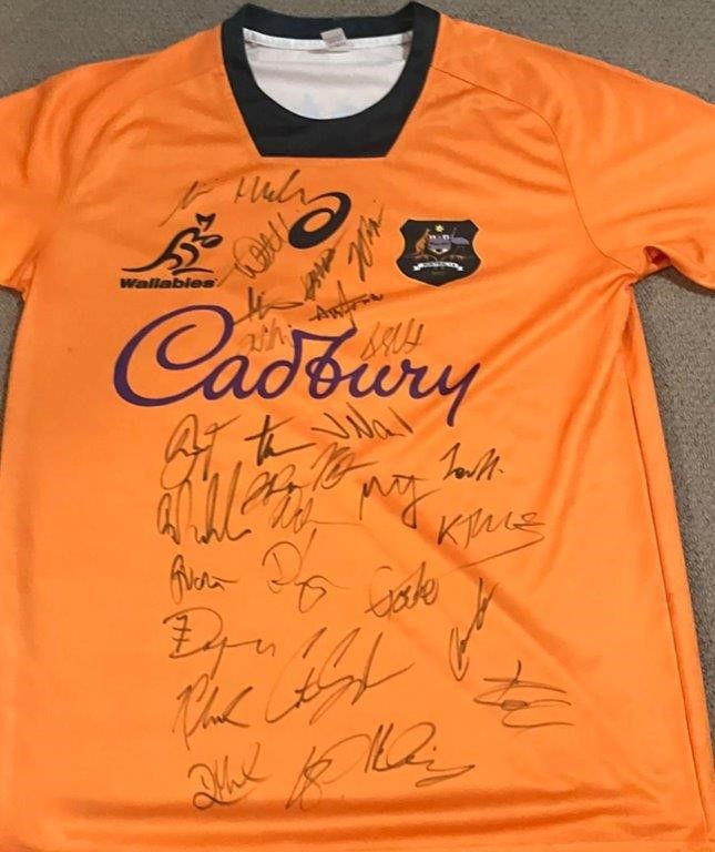AUSTRALIAN WALLABIES 2026 SQUAD SIGNED JERSEY