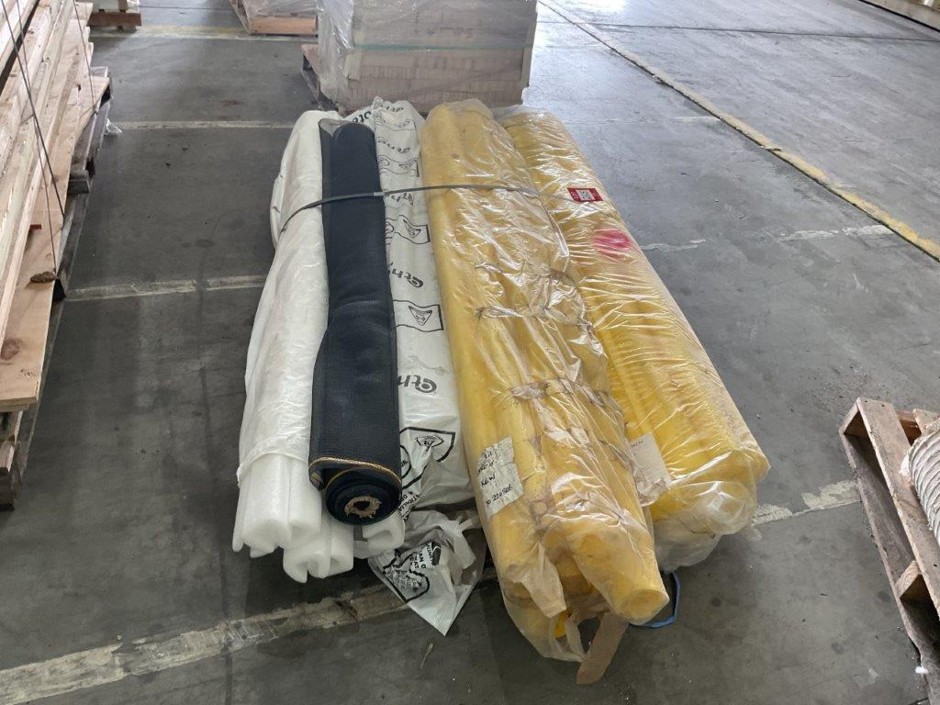 Pallet of Assorted Rolls of Building Materials