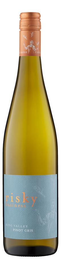 Risky Business Pinot Gris 2023 (12x 750mL) King Valley