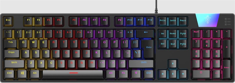 LASER RGB Mechanical Gaming Keyboard, KB-MEK101-BK.